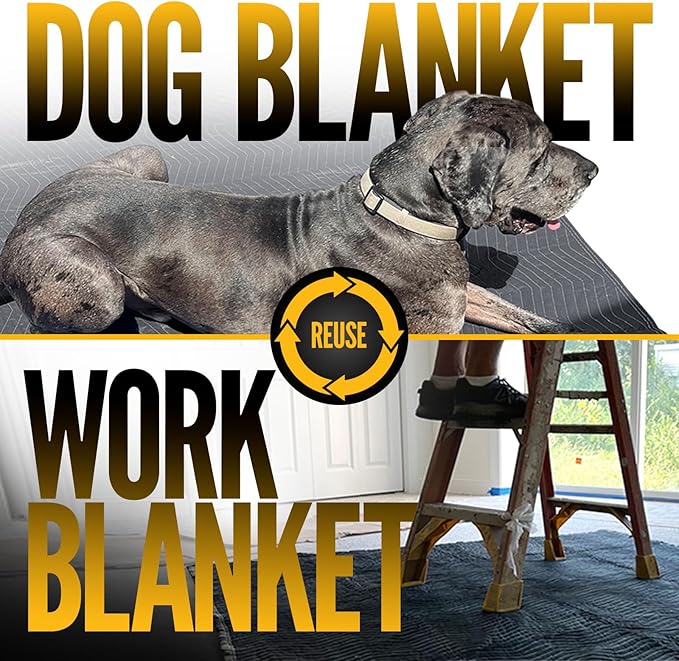 US Cargo Control Moving Blankets 72"x80" 4-Pack, Heavy Duty Packing Blankets - Image 7