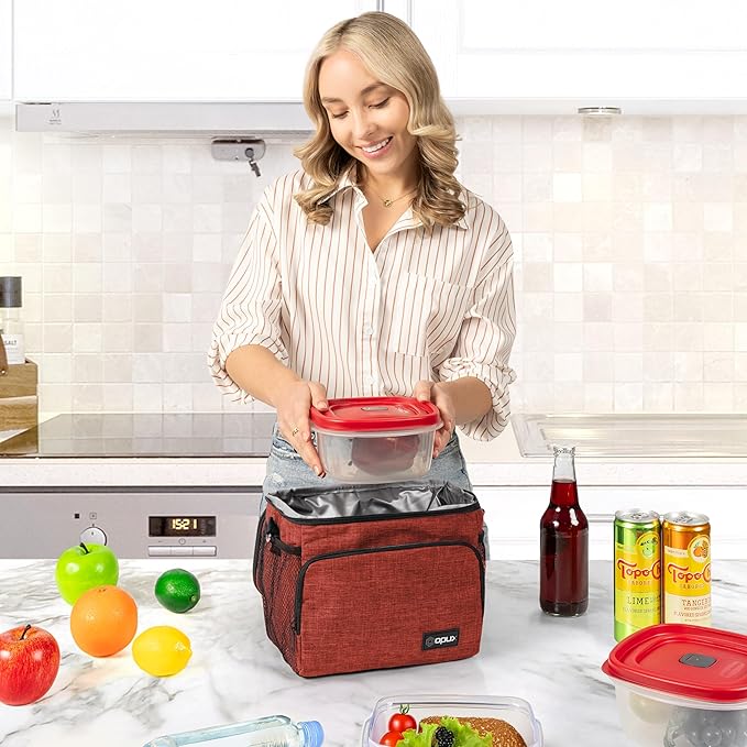 opux Insulated Lunch Bag for Men Women, Soft Lunch Box for Office Work School - Image 3