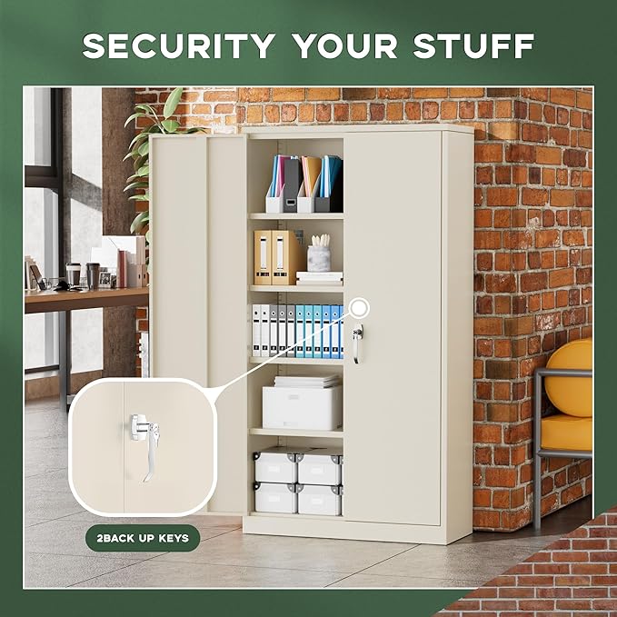 Greenvelly Metal Garage Storage Cabinet - Image 6