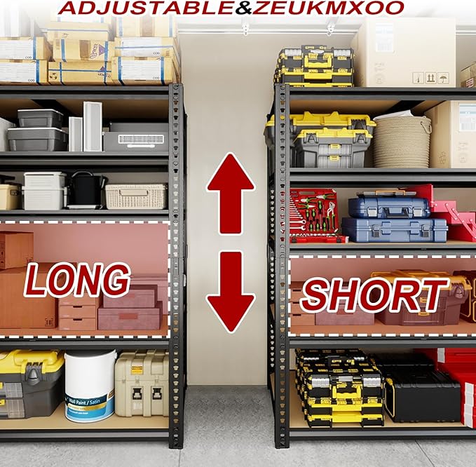 Garage Racks for Storage，5-Tier Adjustable Garage Shelving Storage Shelves - Image 8