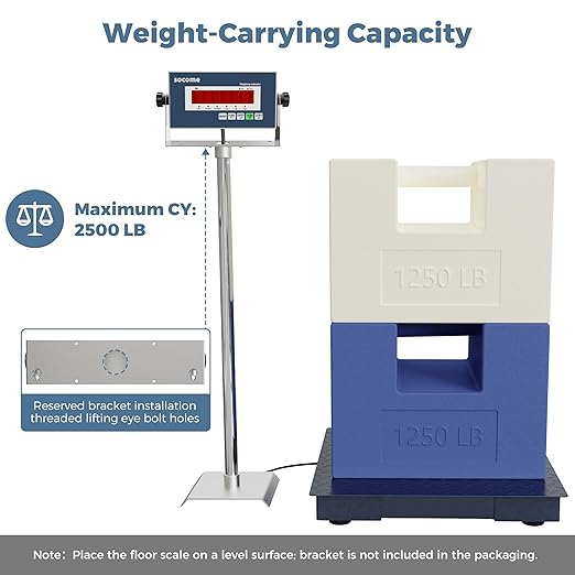 24"x24" Heavy-Duty Floor Scale, Precision Pallet Weighing - Image 3