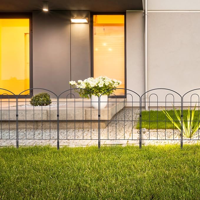 20 Pack Decorative Garden Fence Outdoor - 24in H x 22ft L Rust-Proof Coated - Image 5