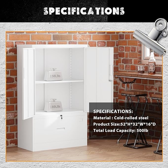 Greenvelly Metal Storage Cabinet - Image 6