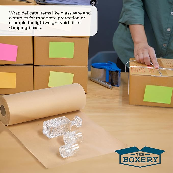 The Boxery Kraft/Brown Kraft Paper Roll, 18” x 10, 800”-40lb. Thickness-Brown - Image 8