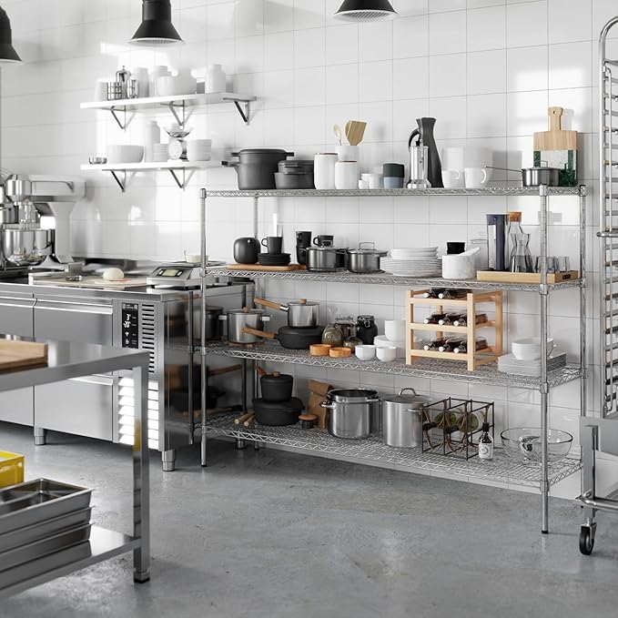 18" Deep x 72" Wide x 54" Height Wire Shelving Kit | 4-Tier | NSF Commercial - Image 5