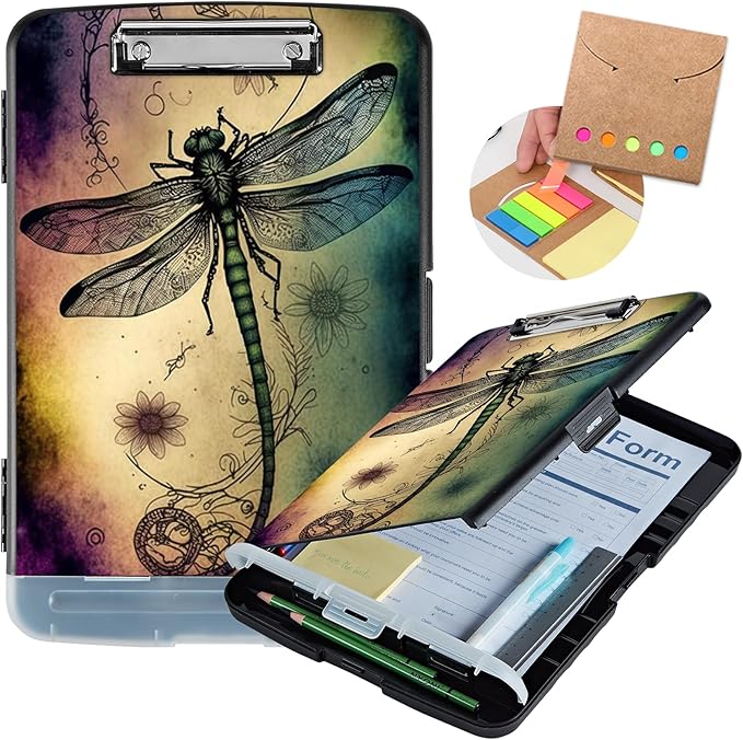 Clipboard with Storage, Heavy Duty Plastic Storage Clipboard with Low Profile - Image 2