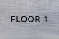 6" X4" Floor 1 Sign by ADACentralSigns