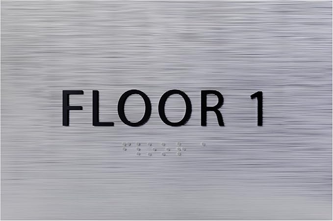 6" X4" Floor 1 Sign by ADACentralSigns