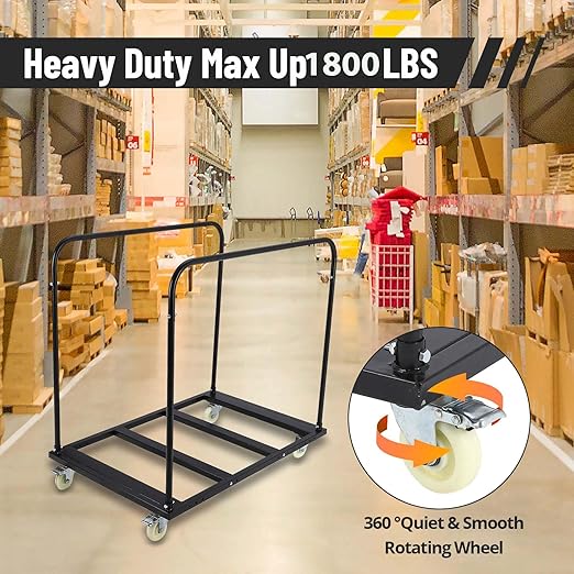 Folding Table Cart, 1800 LBS Heavy Duty Table Trolley - Image 2