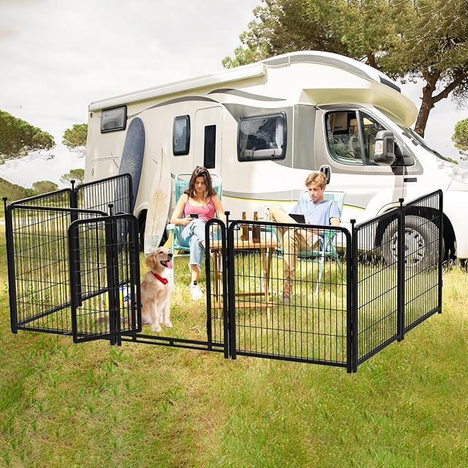 Garden Fencing 36 Inch High, 4 Panels Total 8.9 Ft Dog Fence Outdoor - Image 7