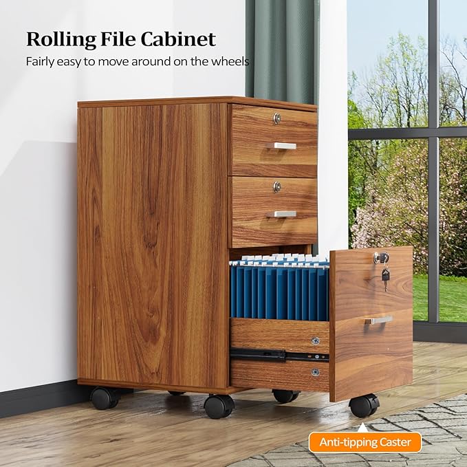 VINGLI 3-Drawer File Cabinet - Image 7
