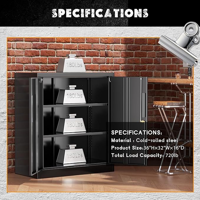Greenvelly Metal Storage Cabinet - Image 4