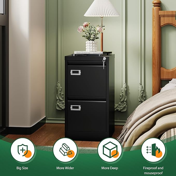 Letaya 2 Drawer File Cabinet - Image 9