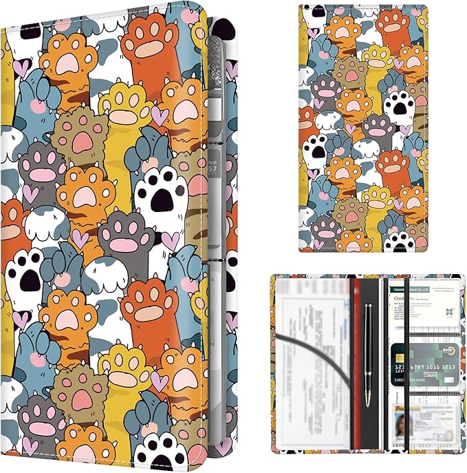 Premium Car Registration and Insurance Card Holder, Cute PU Leather Car by Unknown