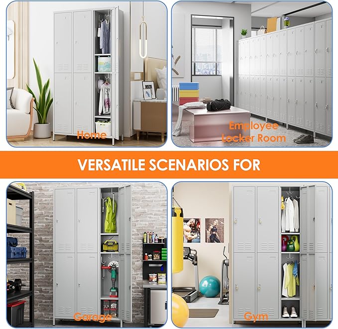 Employees Locker, 72 inch Tall Metal Storage Locker - Image 6