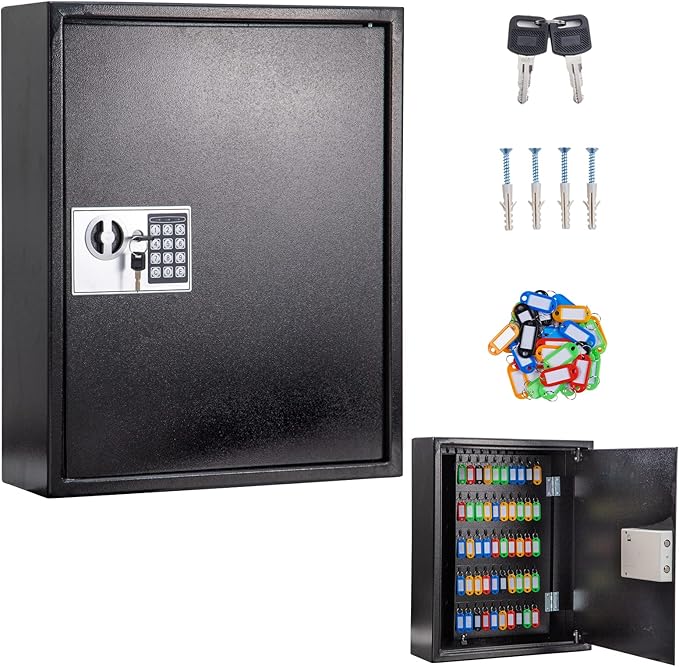 UMEKEN Key Box Wall Mount 150 Position Valet Digital Car Key Cabinet Lock Box by UMEKEN