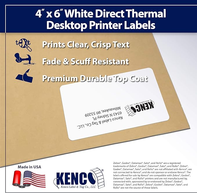 4" X 6" Direct Thermal Perforated Stickers Labels - Image 3