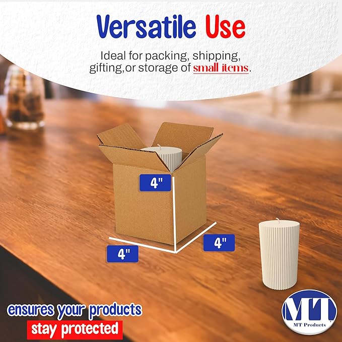 MT Products Sturdy Kraft Corrugated Cardboard Small Shipping Boxes and Mailing - Image 2