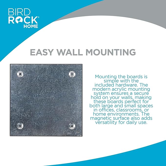 BIRDROCK HOME Magnetic Glass Dry Erase Board – Frameless Whiteboard - Image 7
