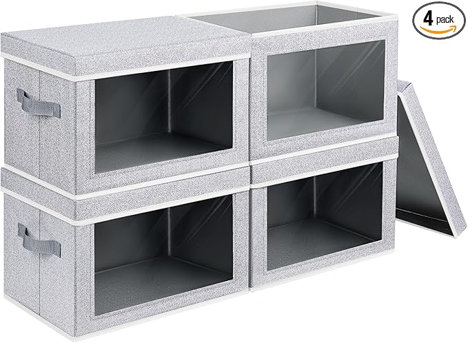 Foldable Storage Bin with Lid by Homsorout