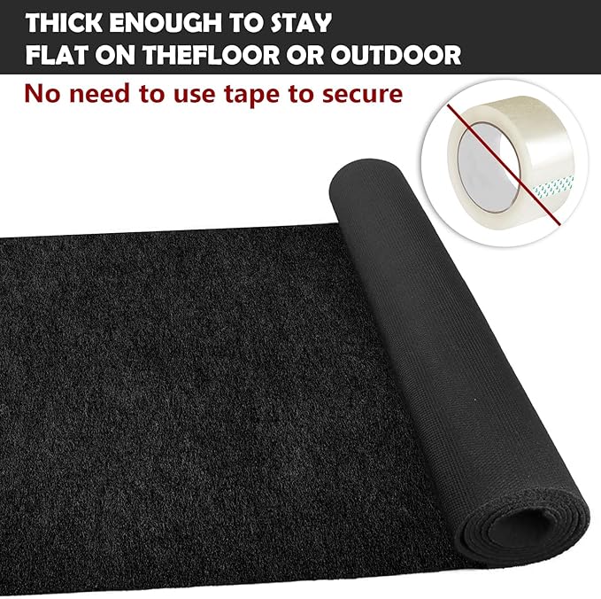 450 GSM Extra Thick Waterproof Black Carpet Runner - Image 4