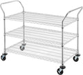 Finnhomy 3-Tier Commercial Grade Rolling Cart, Heavy Duty Utility Carts by Finnhomy