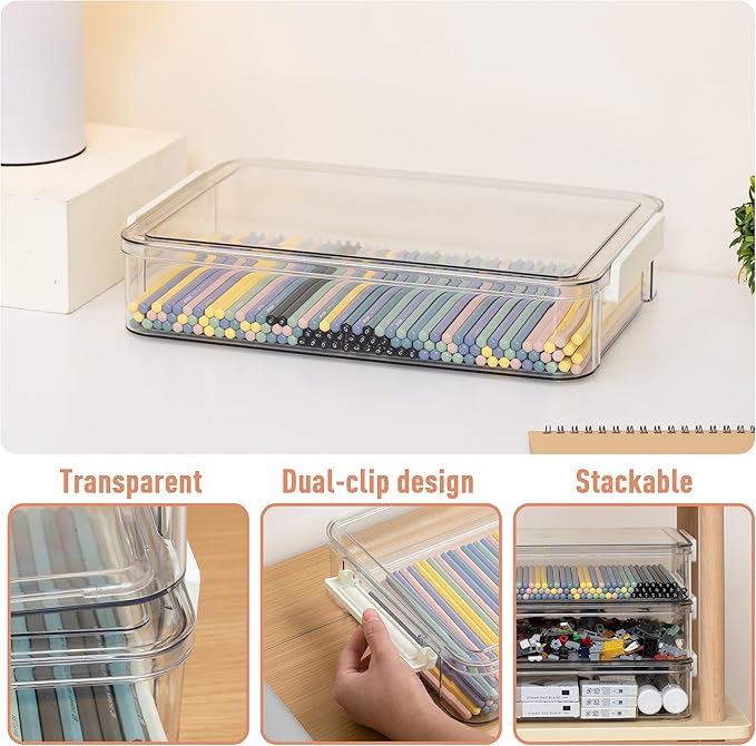 Citylife 5 PCS 6 Qt Plastic Storage Bins - Image 7