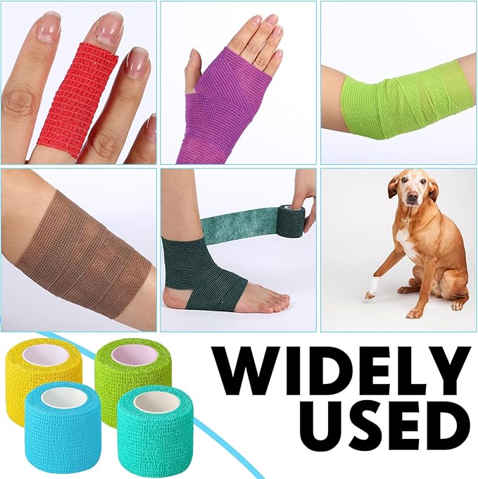 Treela 36 Pcs Self Adherent Bandage 2" X 5 Yard Wrap Breathable Cohesive - Image 3