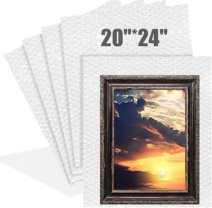 5 Pack Extra Large Bubble Pouches 20 * 24 Inch Clear Bubble Pouch Wrap Bags by Dunzoom
