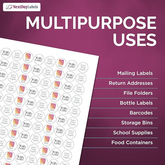 NextDayLabels – 3/4 Inch Round Labels - Image 7