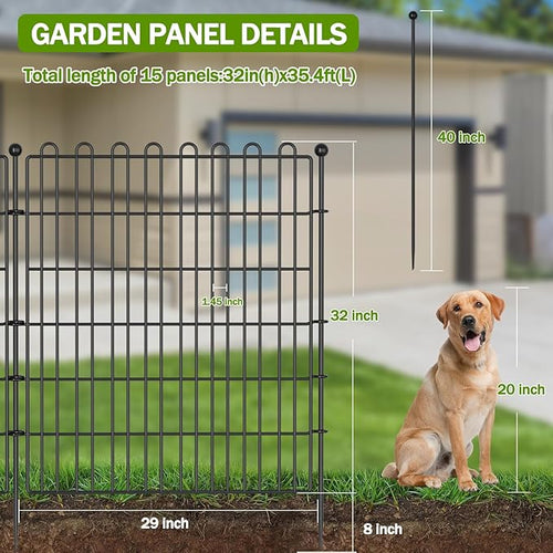 15 Panels No Dig Decorative Garden Fence - Image 2