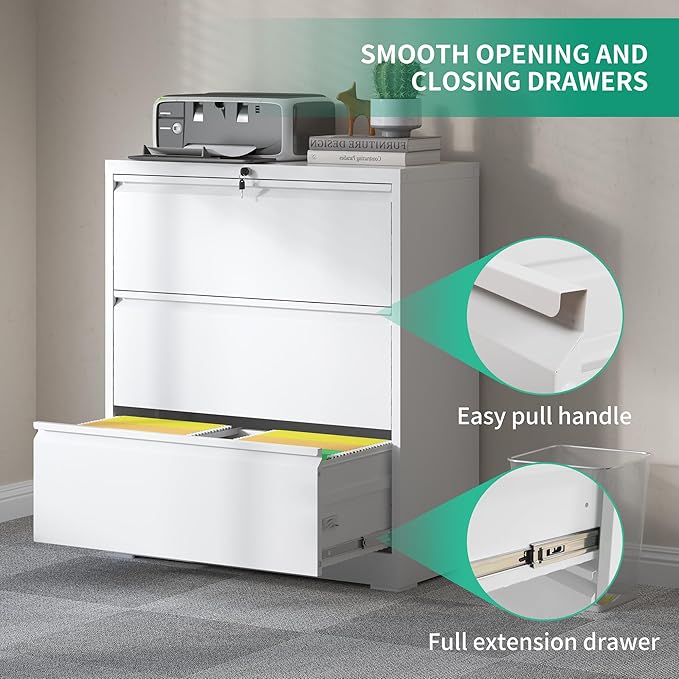 3 Drawer Lateral File Cabinets - Image 6
