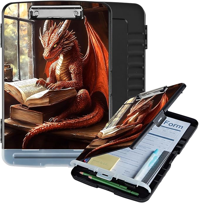 Clipboard with Storage Box & Pen Holder, Heavy Duty Clip Boards 8.5x11 by Unknown