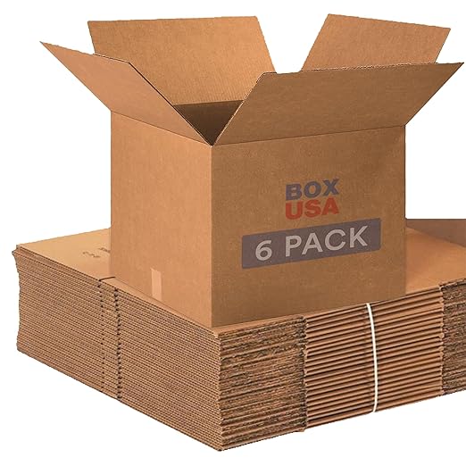 BOX USA Moving Boxes Large 20"L x 20"W x 15"H 6-Pack by BOXUSA