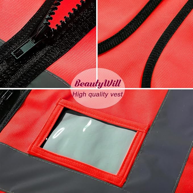 BeautyWill Custom Logo 10/20 Pack Safety Vest Class2 High Visibility Vest - Image 4