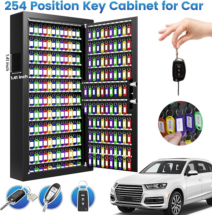 254 Keys Digital Key Lock Box Wall Mount - Image 5