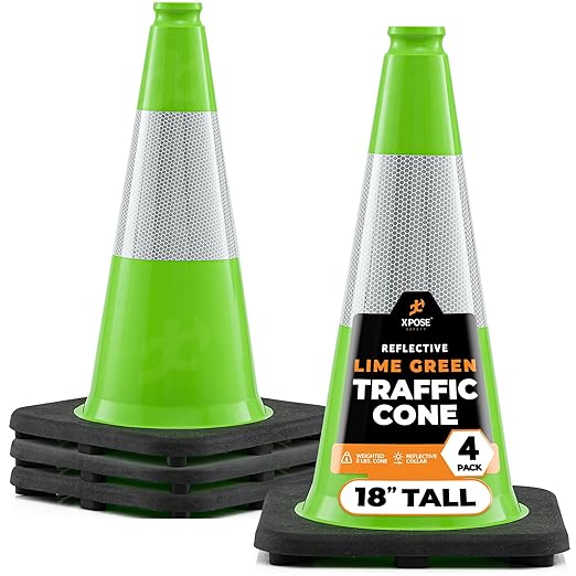 Xpose Safety 18” Lime Green Traffic Cone by XposeSafety