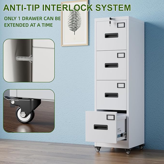 Aobabo 4 Drawer File Cabinet - Image 7