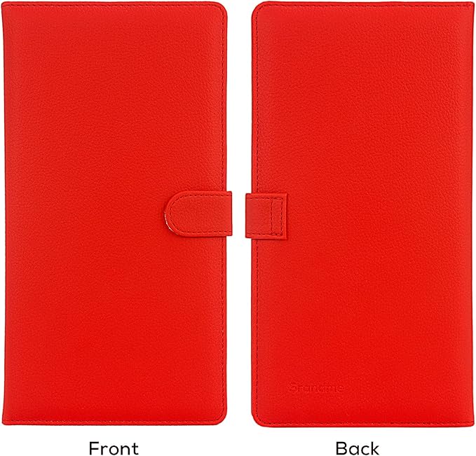 Car Registration and Insurance Holder, Leather Magnetic Shut Vehicle Glove Box - Image 8