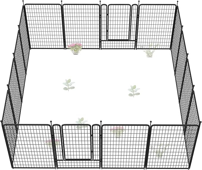 FXW Garden Fence Outdoor for The Yard – 50in x 41.7ft Heavy Duty Metal Animal by FXW