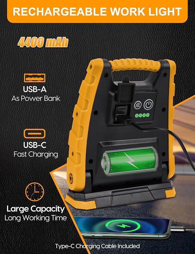 Adiding Rechargeable LED Work Light 4400mAh - Image 6