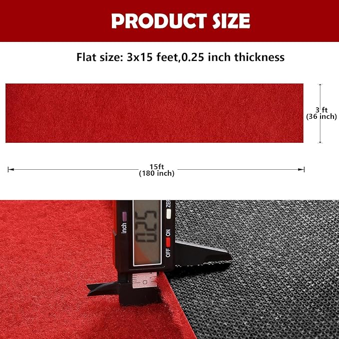 450 GSM Extra Thick Waterproof Red Carpet Runner - Image 2