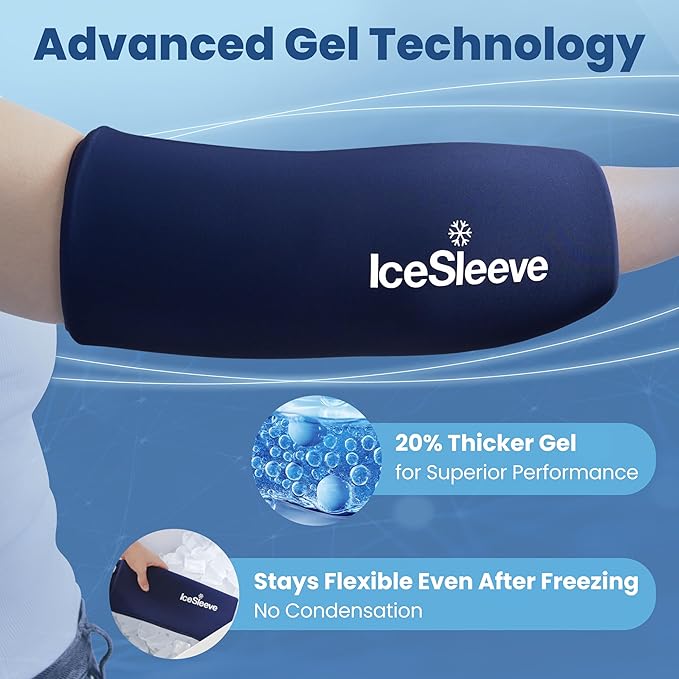 IceSleeve Elbow & Knee Ice Pack Wrap, Reusable Ice Sleeve - Image 4