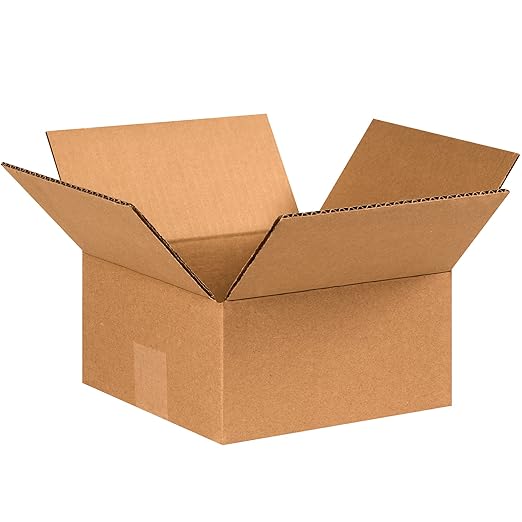 TAPE LOGIC 7x7x3 Flat Corrugated Boxes, 7L x 7W x 3H, Storage Box by TapeLogic