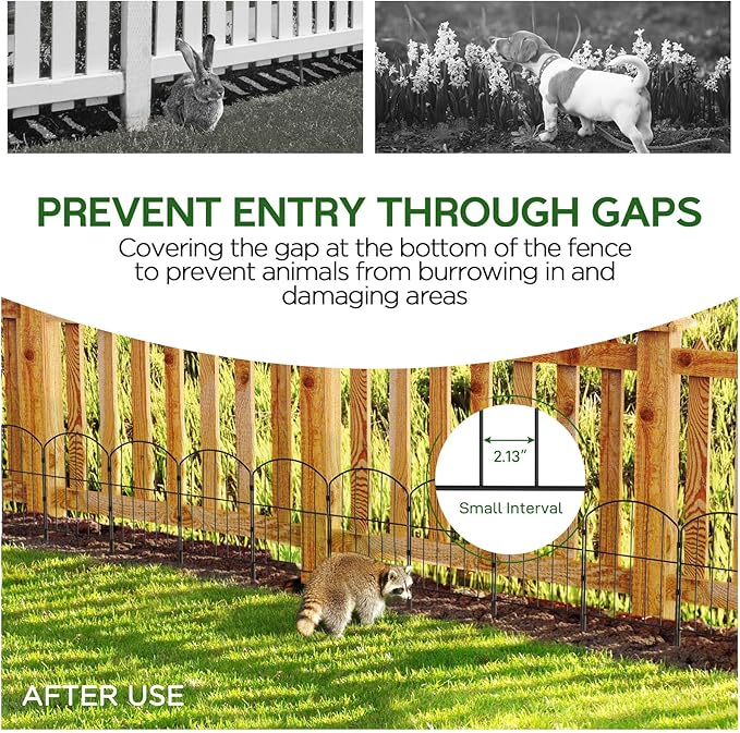 Goovilla Garden Fence, Total 27ft x 24in Garden Fencing Animal Barrier - Image 5