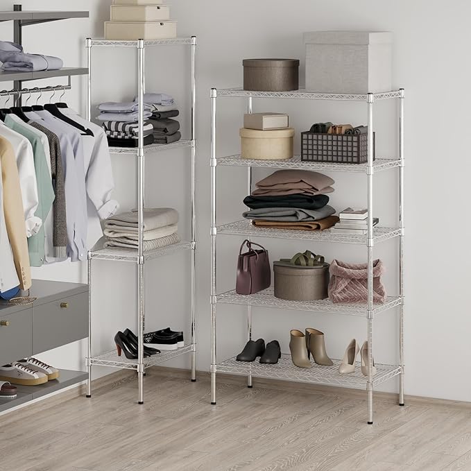 18" Deep x 36" Wide x 64" Height Wire Shelving Kit | 5-Tier | NSF Commercial - Image 7