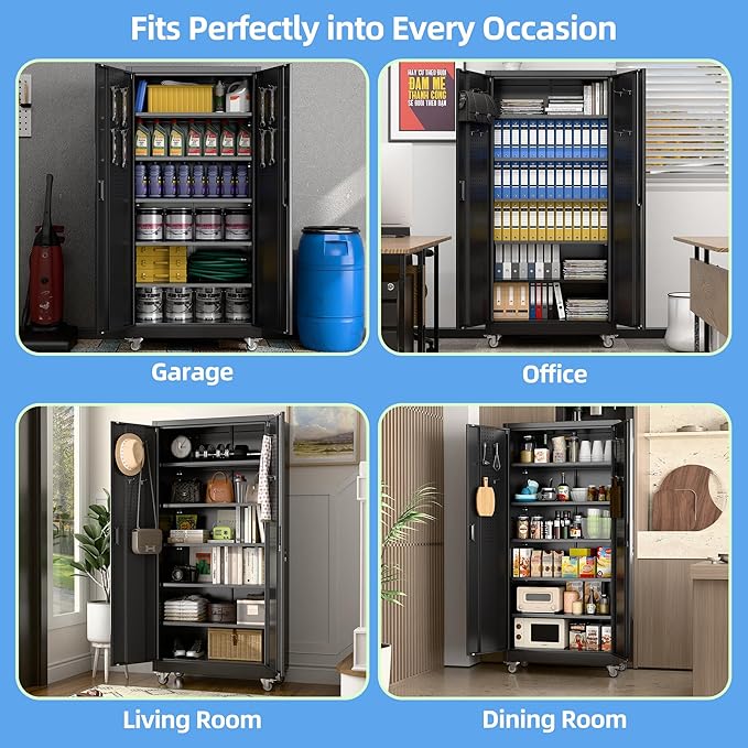 71" H×34" W×18" D Garage Storage Cabinet - Image 9