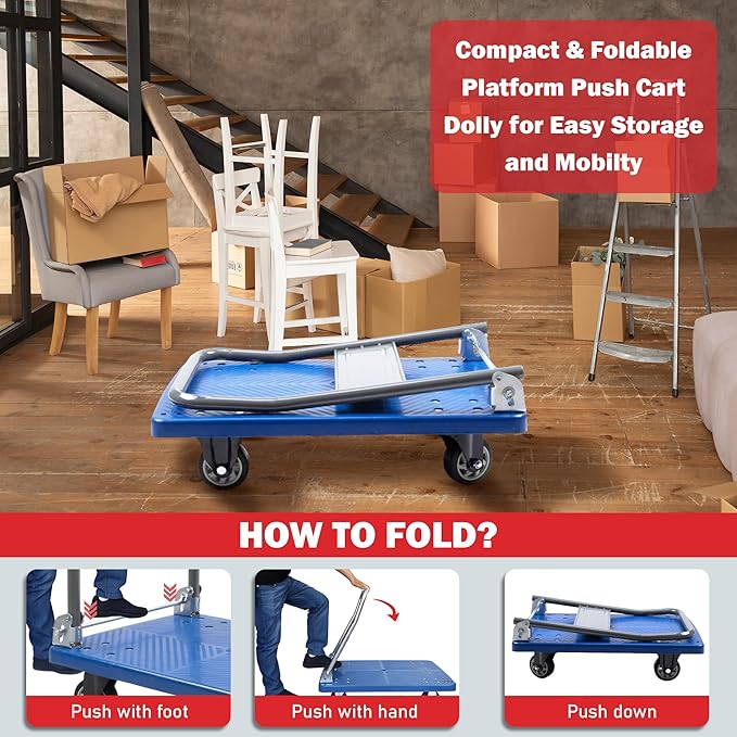 330 lbs Foldable Platform Truck Dolly - Image 4