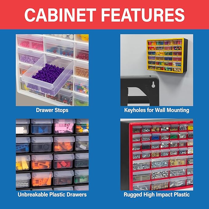 Akro-Mils 26-Drawer Plastic Drawer Storage Cabinet - Image 7