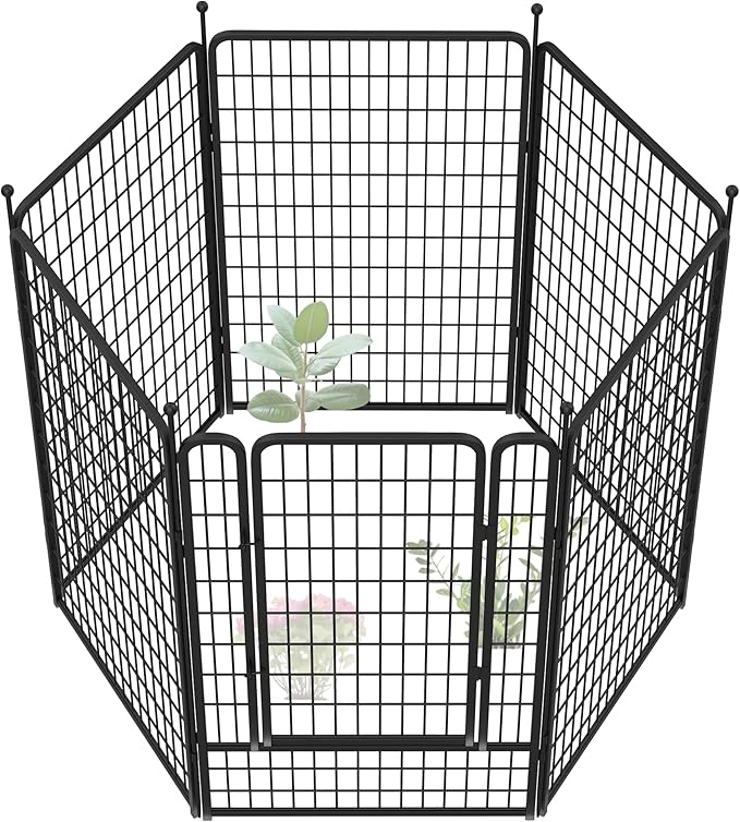 FXW Garden Fence Outdoor for The Yard – 50in x 15.6ft Heavy Duty Metal Animal by FXW